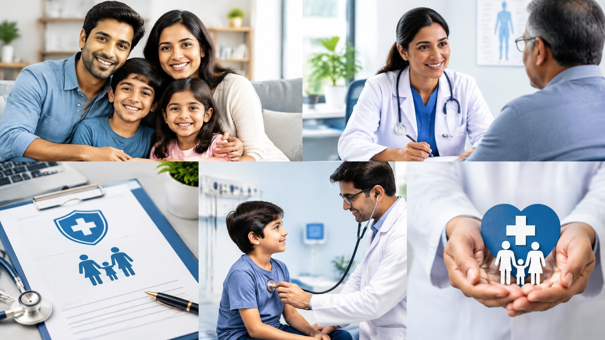 healthy family smiling